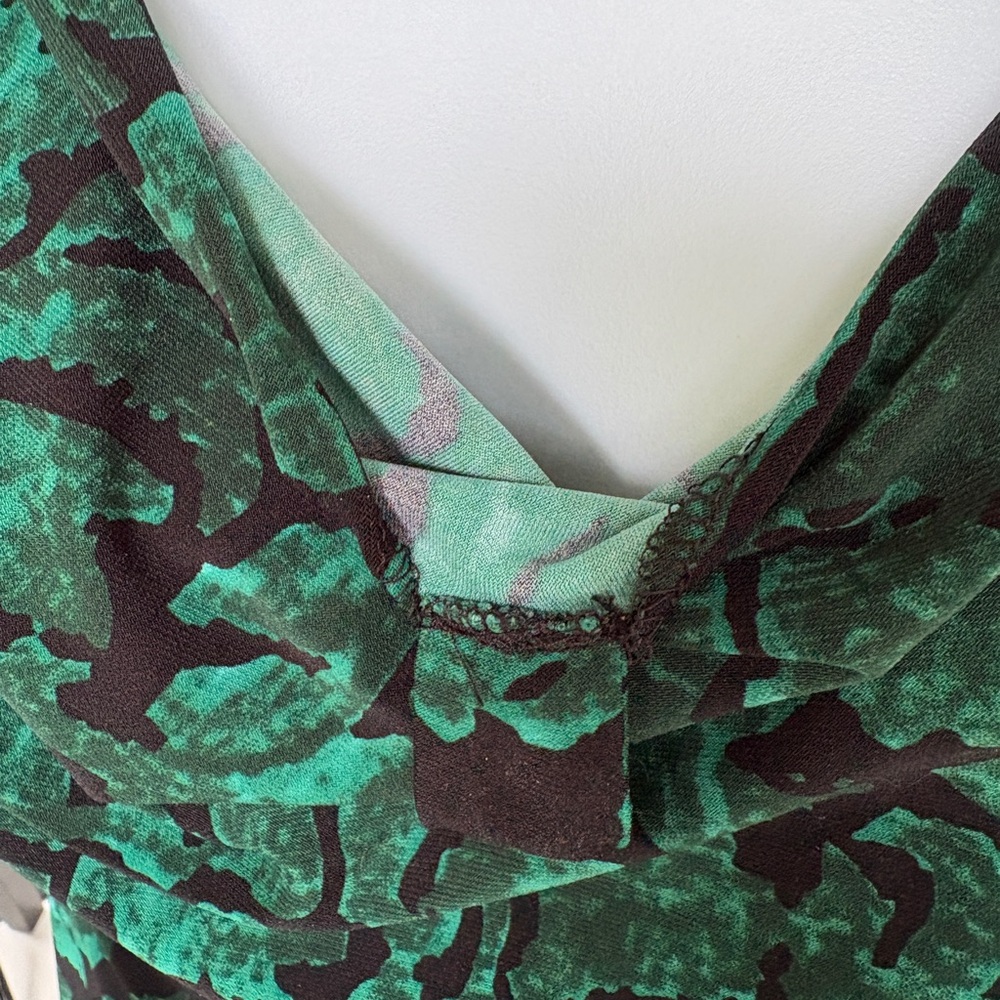 Ralph Lauren Stretch Bodycon Ruched Scoop Black Teal Floral Sheath Midi Dress - Picture 6 of 11